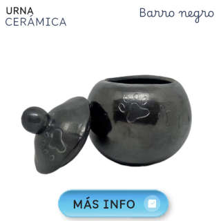 Urna Esfera de barro negro oaxaqueño